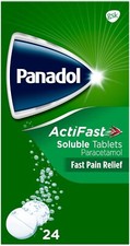 PanadoI ActiFast Soluble Tablets - Fast Pain Relief - 24 Tablets
