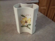 Vintage - FTD Multi-Colored Floral Ceramic Flower Vase 1981 - Secla - Portugal