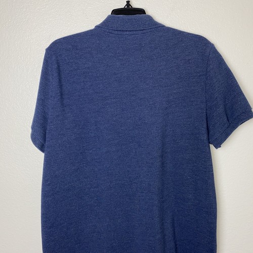 American Eagle Outfitters Men's Shirt Large Blue Solid Button Polo Cotton - Picture 5 of 7