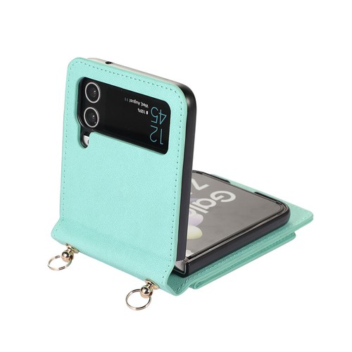 Funda de cuero con espejo abatible de rejilla de lujo para Samsung Galaxy Z Flip3 4 5 6 - Imagen 38 de 48