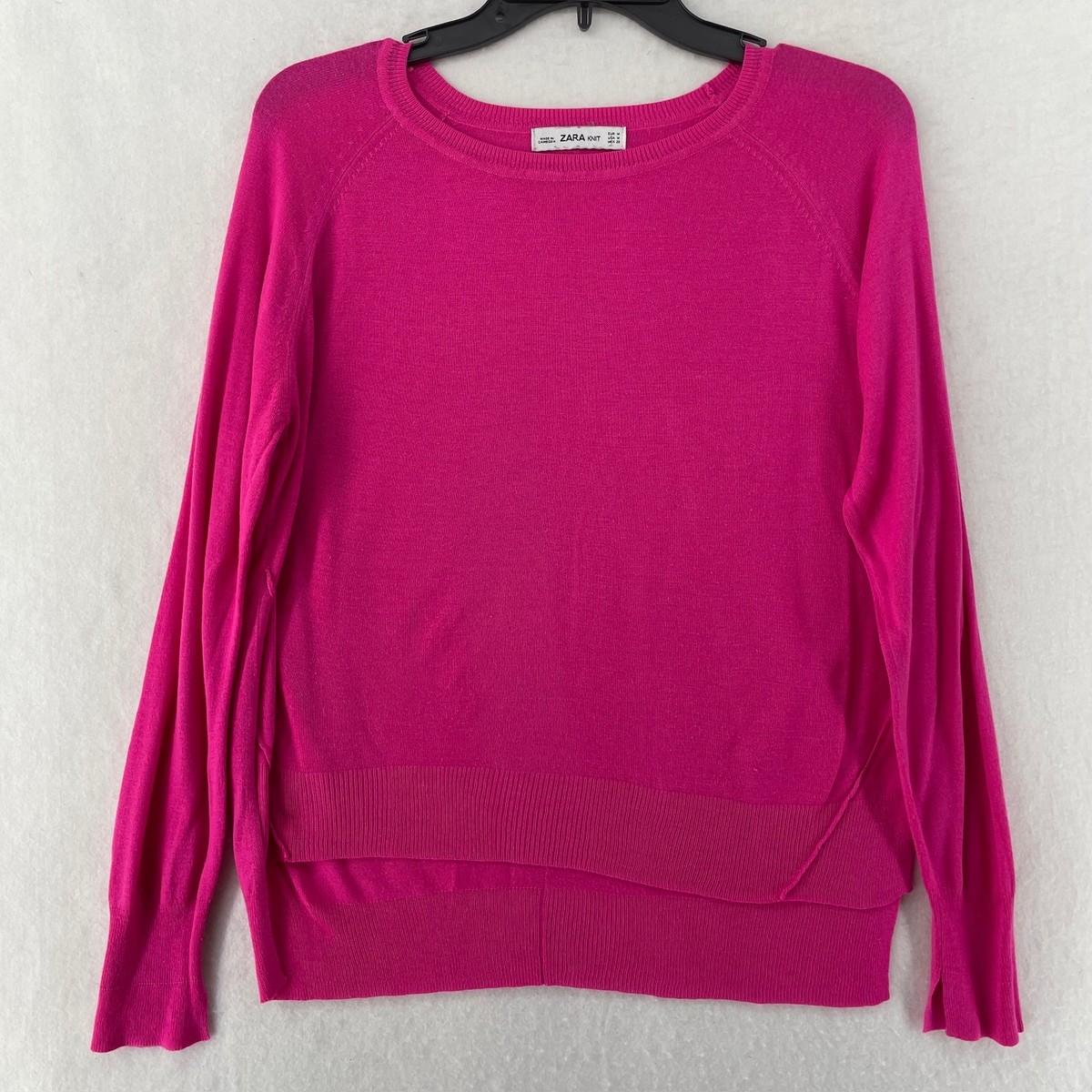 Zara Knit Zara Pulli Pink Zara Sweatshirt Womens M Pink Knit Long