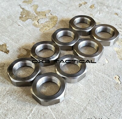 Jam Nut Washers Pack of 8 1/2x28 TPI 1/2-28 Stainless For .223 5.56 .22 10/22