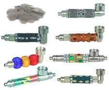 Metal Tobacco Herb Medium Size Smoking Pipes With Free Pipe Filter Screens