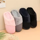 Ladies Mule Slippers Faux Fur Lined Warm Memory Foam In Outdoor Hard Sole Size