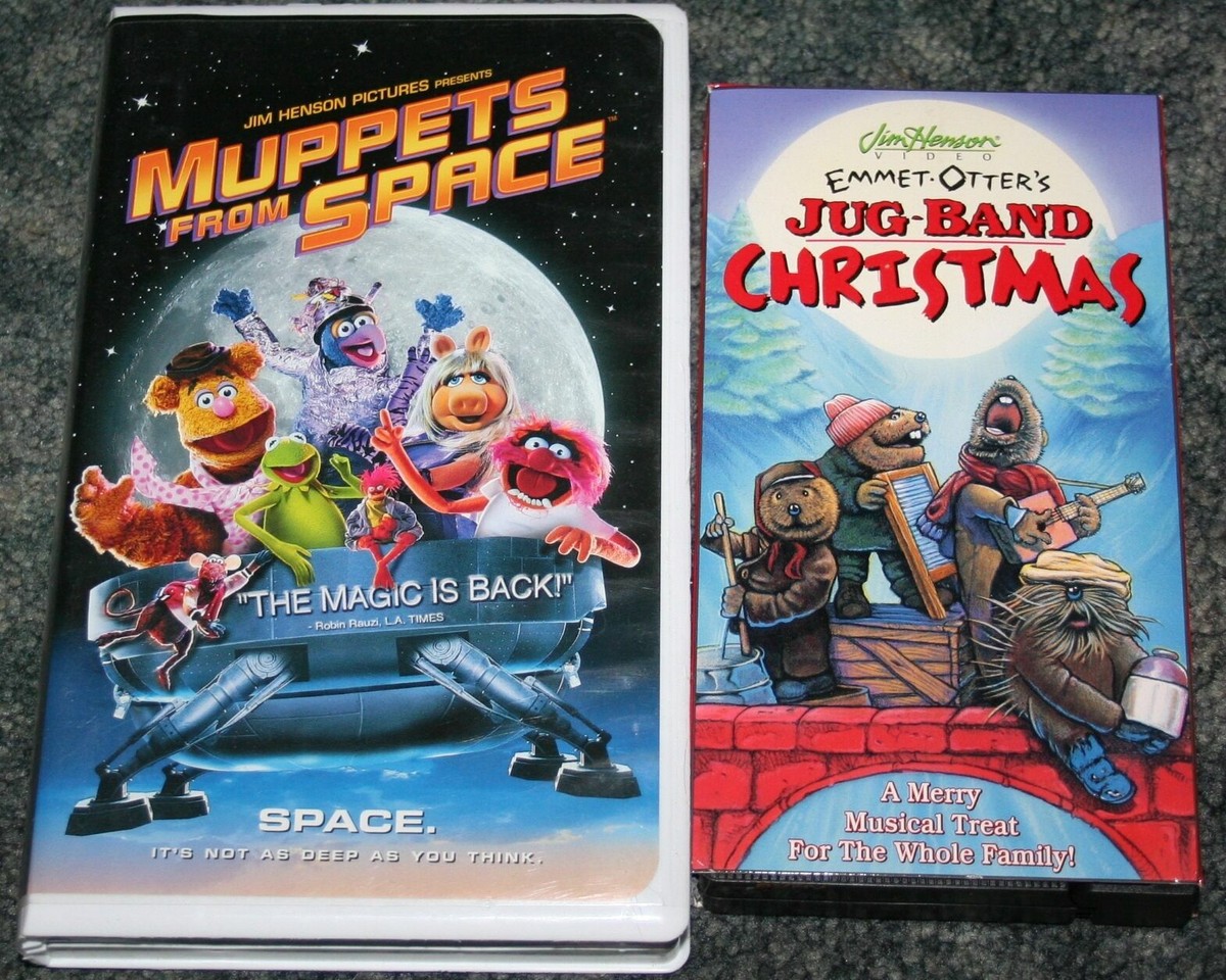 Muppets From Space & Emmet Otter's Jug Band Christmas VHS Tapes (2