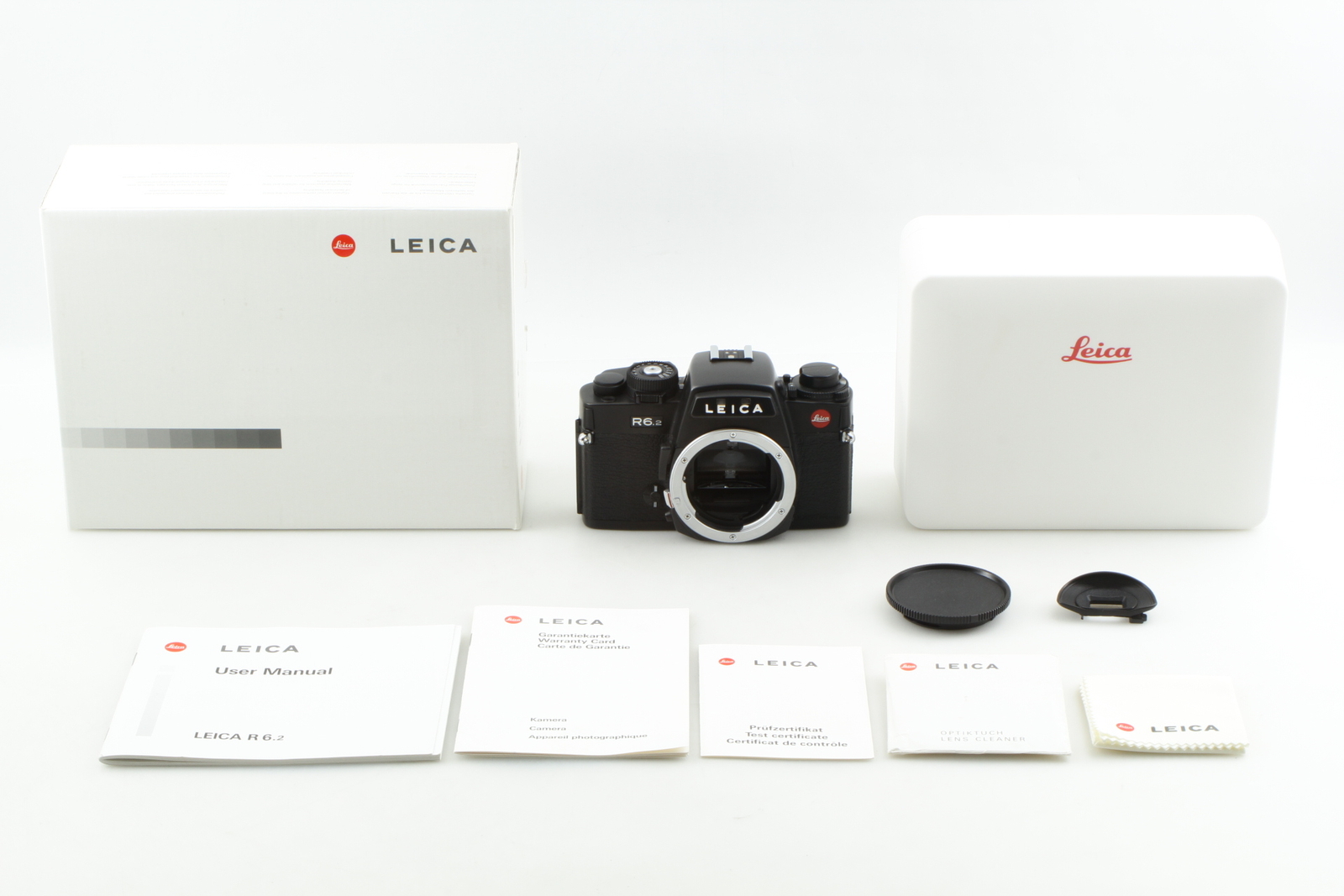 Boxed [Top MINT w/ Cap ] Leica R6.2 SLR 35mm Black Film Camera Body From JAPAN