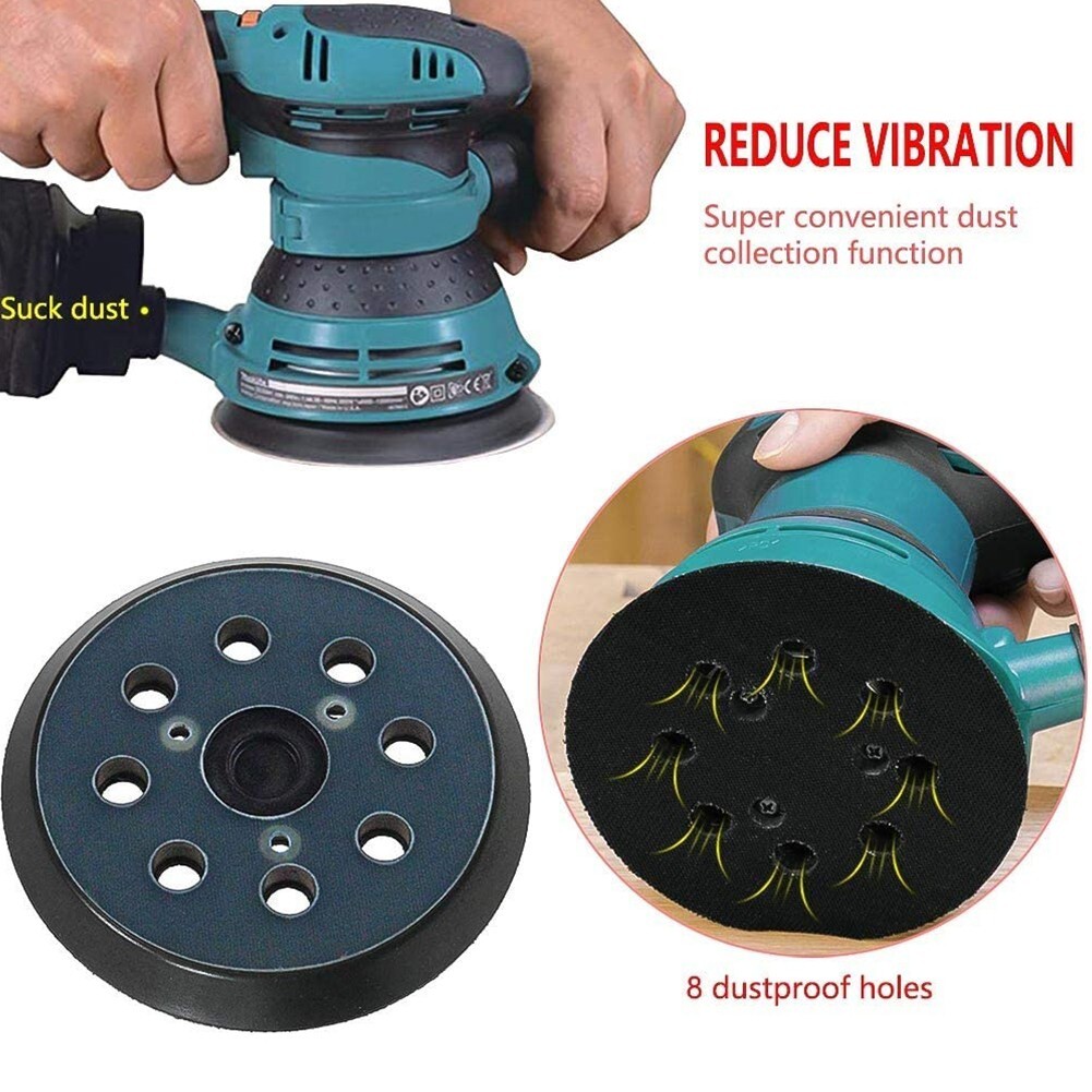 For Makita BO5030/K Compatible Sanding Pad with 8 Dust Collection Holes