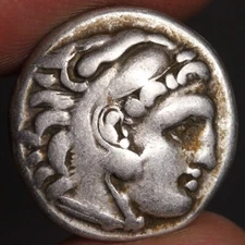 Ancient Greek Alexander the Great Coin Silver Drachm 310BC Heracles Zeus VF