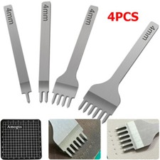4pcs Row Hole Punch DIY Stitching Chisel Set Leather Craft Kits 1/2/4/6 Prong