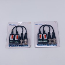 Lot of 2 Video Balun 1 Channel Passive Video Transceiver 2 Pack 4 Pieces - New