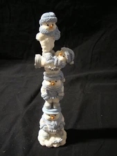 Vintage Encore Group 9.5" Snow Buddies Stacker 1998 Totem Pole W/O Pipe