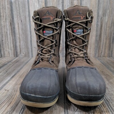 Nortiv 8 Brown Hiking Snow Duck Winter Boots Waterproof  display picture 1