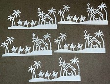   5 NATIVITY cardstock paper die cut embellishments scrapbook / card making
