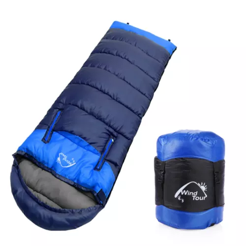 Camping Schlafsack Mumien Schlafsack Outdoor Winter Daunenschlafsack Feldbett DE - Bild 5 von 24