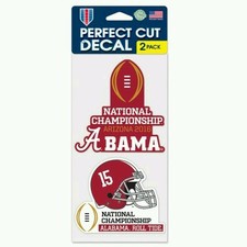 ALABAMA CRIMSON TIDE PERFECT CUT DECAL 2 PACK 4X4 PERFECT FOR WINDOWS CORN HOLE