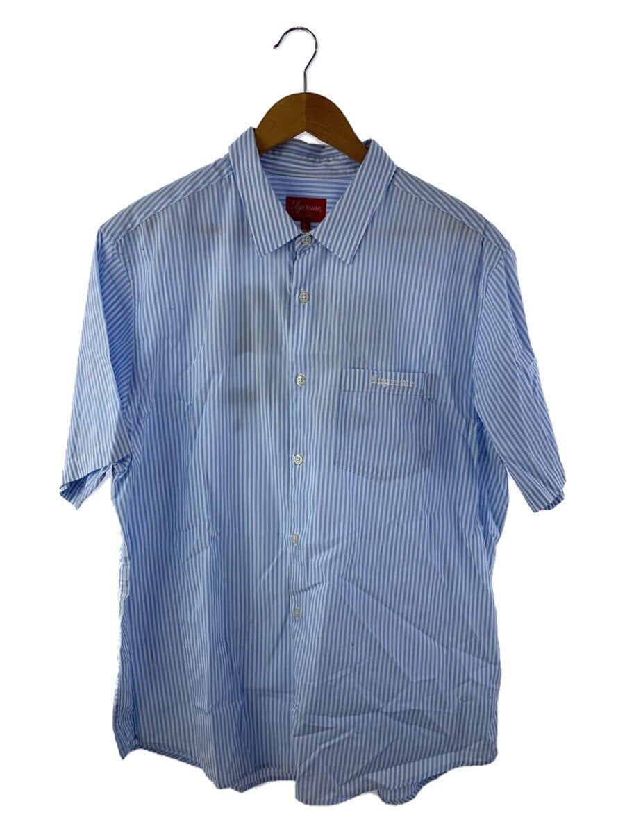 Supreme 21SS IGGY POP S SHIRT XL COTTON Blue STRIPE SHORT SLEEVE 