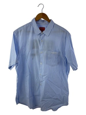 Supreme 21SS IGGY POP S SHIRT XL COTTON Blue STRIPE SHORT SLEEVE 