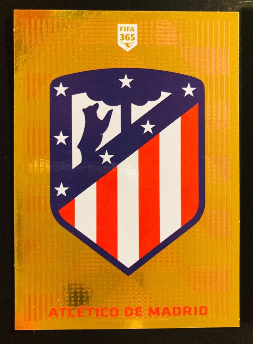 2019-20 Panini FIFA 365 # 83 Atletico Madrid badge logo gold foil