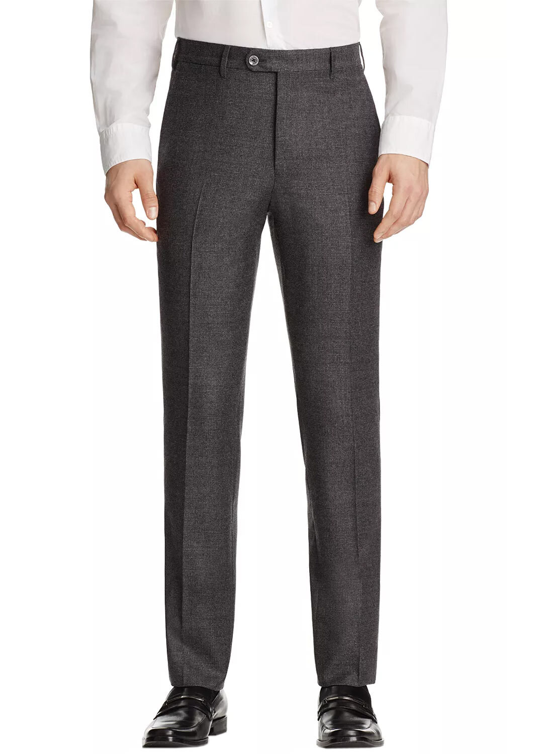 Мужские приталенные брюки Valentini Super 150s из шерстяной фланели в клетку 38 серого цвета - Новая Зеландия 395 долларов США 23890₽