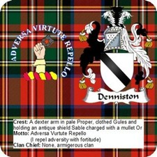 Denniston Scottish Clan Scotland Square Aluminium Fantastic Souvenir