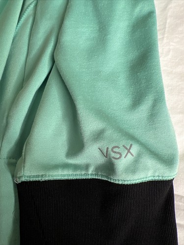 VSX Sport Victoria’s Secret Mint Green Cowl Neck Long Sl Pop Over Top M - EC - Picture 9 of 11