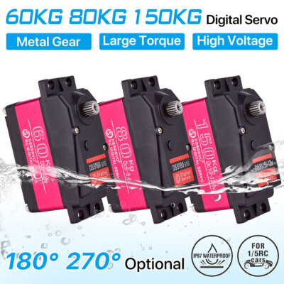 RC High Torque 60Kg 80Kg 150Kg Steering Servo for 1/5 1/6 HPI Baja RC Car