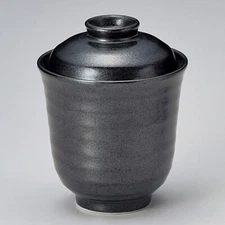 Mino ware Black Tenmoku Mini Bowl – Japanese Chawanmushi Cup Made in Japan