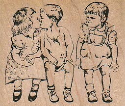 Jealous Girl 2 3/4 x 2 1/4'' Rubber Stamp, Kids Stamp