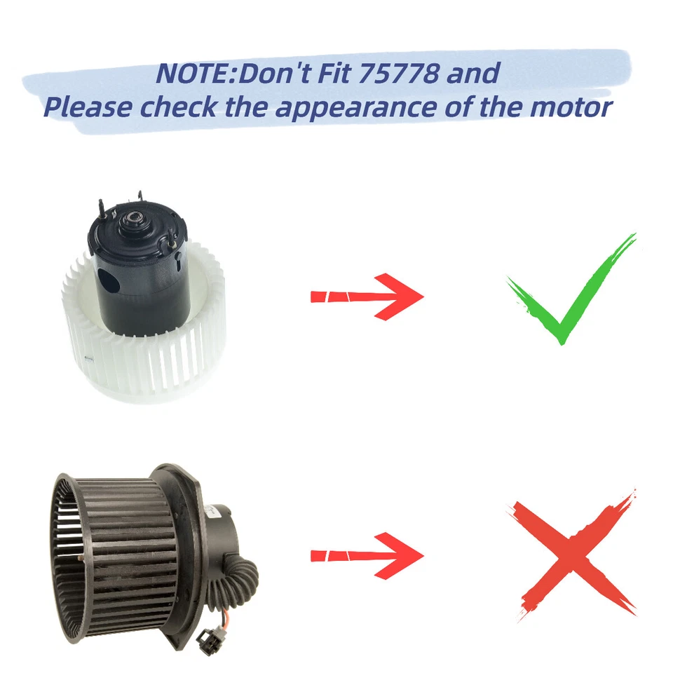 Heater A/C Blower Motor w/Fan For 2005-2010 Chevrolet Cobalt 2006-11 HHR 700242 - Image 2 of 4
