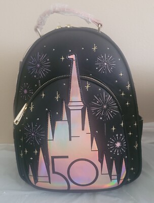 Walt Disney World Parks 50th Anniversary Grand Finale Loungefly Castle Backpack. EXCLUSIVE DROP: Loungefly Disney Parks Walt Disney World  main image 2