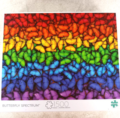 Butterfly Spectrum 1500 Piece Jigsaw Puzzle with Poster by Buffalo