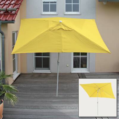 Gartenschirm N23, Sonnenschirm, 2x3m rechteckig neigbar, Polyester/Alu, gelb