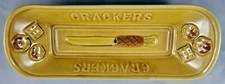 Vintage Los Angeles Pottery Goldenrod Cracker Tray 1969 Mid Century