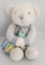 FIRST  MAIN PAJAMA PLUSH TEDDY BEAR STUFFED TOY ANIMAL W/ BLANKET 10" BABY