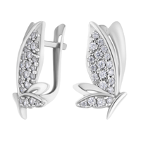 Ohrringe Creolen 925 Silber Zirkonia Damenschmuck Ohrschmuck Echtschmuck