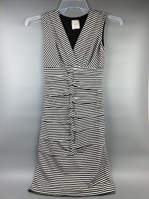 Nicole Miller Women Sleeveless V-Neck Striped Shiny White Cocktail Dress Size PP | eBay Nicole Miller Women Sleeveless V-Neck Striped Shiny White Cocktail Dress Size PP | eBay