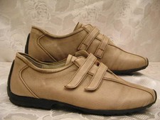 Posten Damen Sneaker Klettverschluss Beige