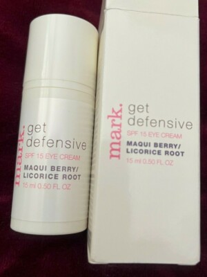 MARK GET DEFENSIVE EYE CREAM MAQUI BERRY /LICORICE ROOT SPF 15,(0.50FL OZ NIB