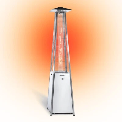 STUFA PIRAMIDE FUNGO A GAS DARDARUGA RISCALDAMENTO DA ESTERNO TERMOPATIO INOX