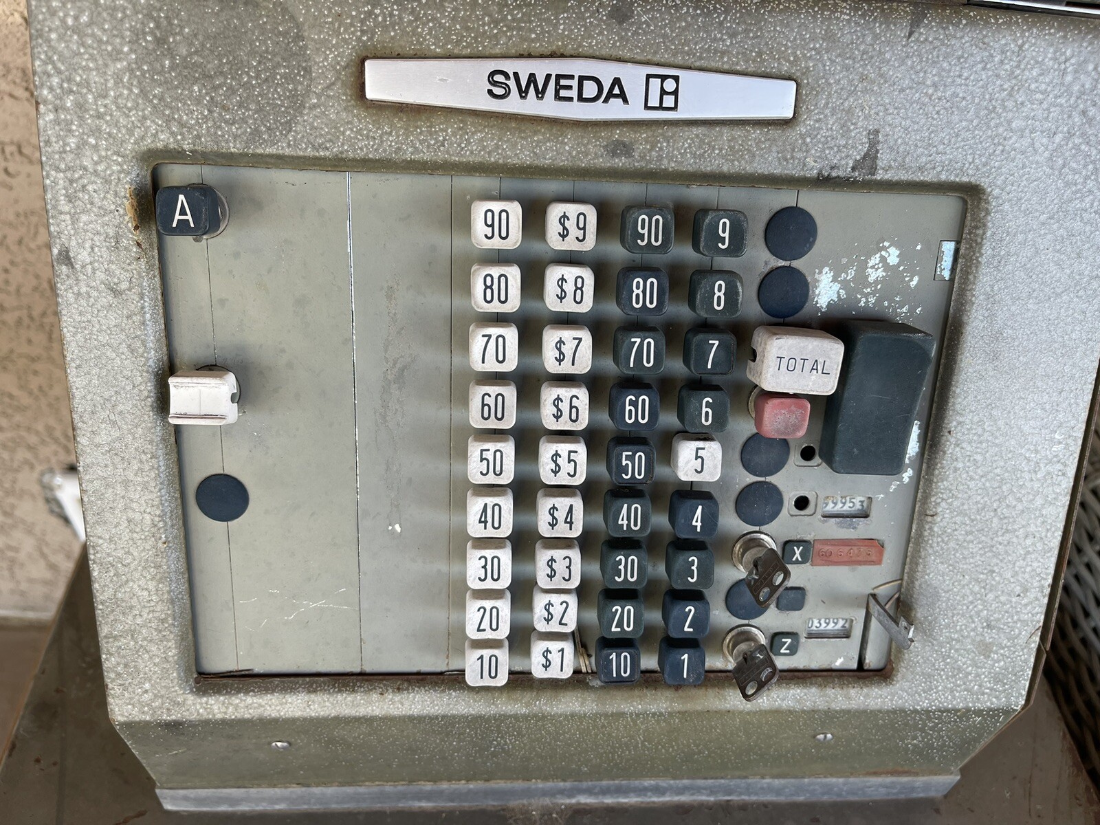 VINTAGE STAINLESS STEEL MONROE SWEDA CASH REGISTER, MODEL M, AS IS eBay