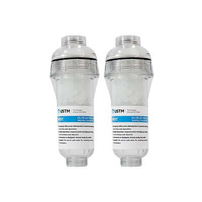 2x USTM Wasserfilter für Waschmaschine Spülmaschine Anti Kalk Filter 3/4''