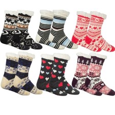  3-Pairs Women's Soft  Fluffy Sherpa Socks Assorted