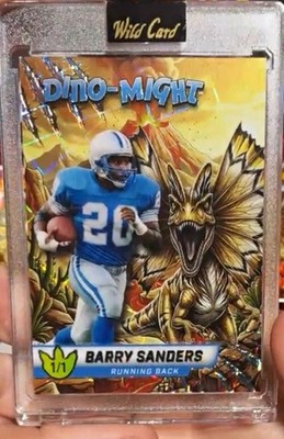 Wild Card Barry Sanders Detroit Lions Dino-Might 1/1 One of One