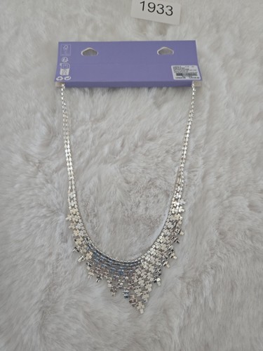 Claire's Silver-tone Stacked Square Rhinestones Statement Necklace | eBay