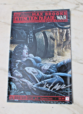 AVATAR signed Max Brooks  Extinction Parade  End of Species Cover B, 1  (2014)