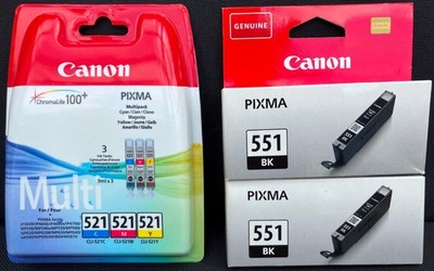 Canon Pixma CLI-521 CMY / CLI-551-BK Druckerpatrone Cartridges Multipack NEU!