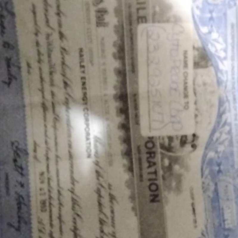 Stock/Bond Certificate Document - Scripophily Corporation (Name Not Legible)