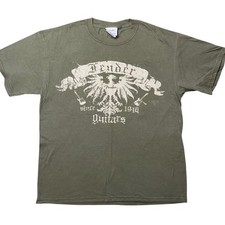 T-shirt Fender Guitars uomo grande verde oliva grafica rock & roll lifestyle L