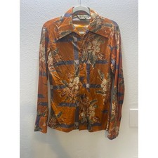 Vintage Triumph California Floral Button Up Blouse Women's small Boho Retro 70s