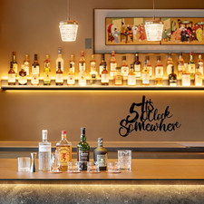 Resama It'S 5 O'Clock Somewhere Metal Wall Art for Bar, Home Bar Decor Ideas,...